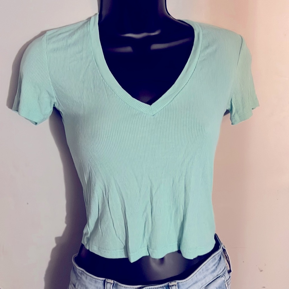 Teal blue size small crop top